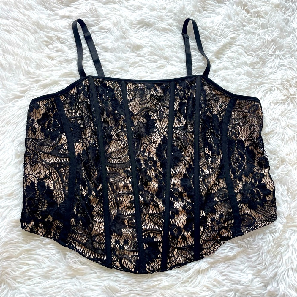 Torrid Black Lace Corset Tank‎ Top